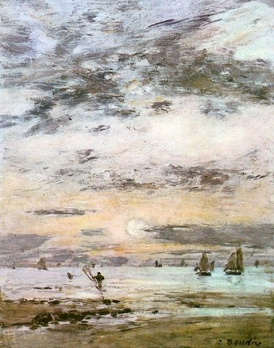 Seascape - Sunset by Eugene Louis Boudin